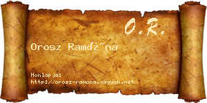 Orosz Ramóna névjegykártya