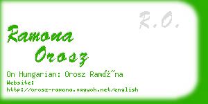 ramona orosz business card